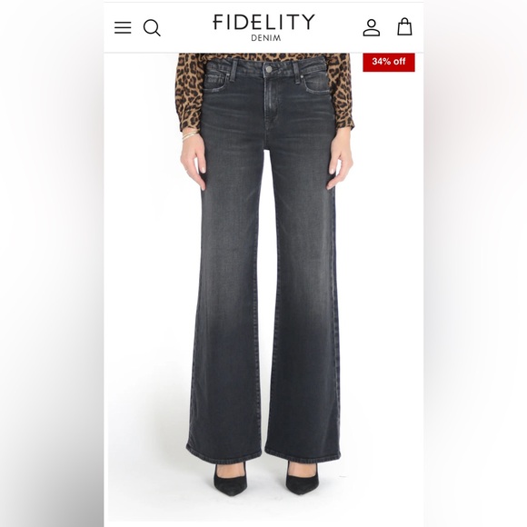 Fidelity Kelli High Rise Jeans in Black size 29 - Picture 4 of 12